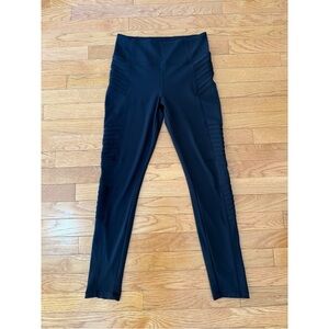 Athleta Black Delancey Moto Tight Leggings